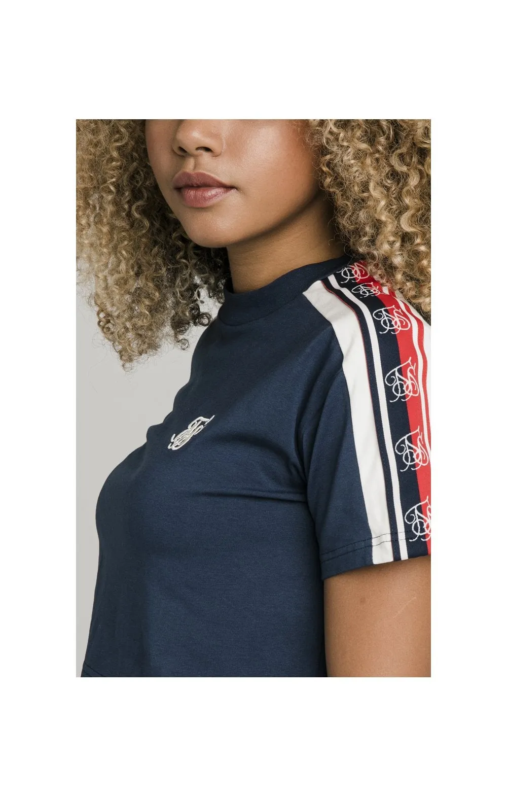 SikSilk Classic Tape Crop Tee - Navy sold by Siksilk product image thumbnail 2