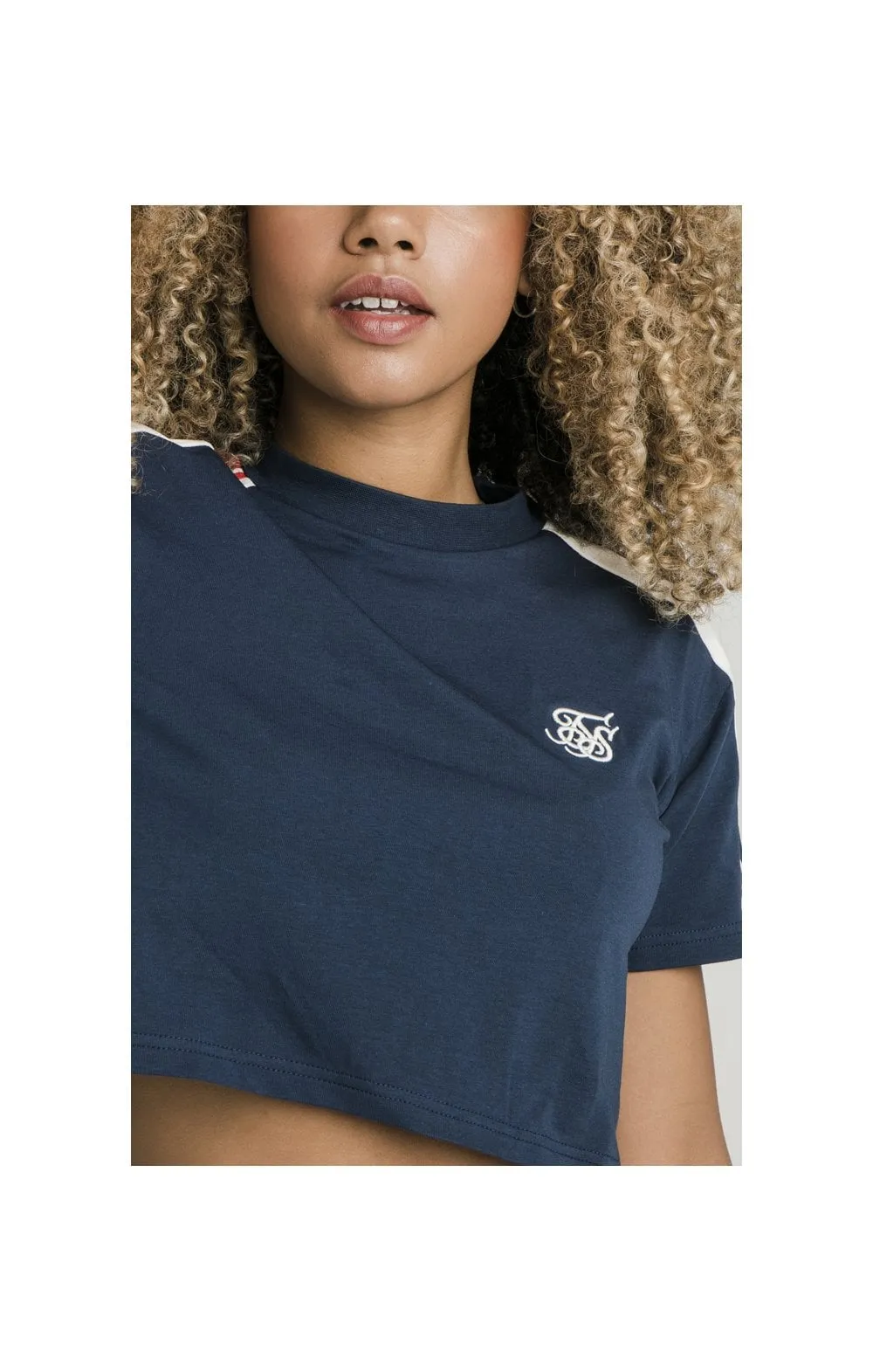 SikSilk Classic Tape Crop Tee - Navy sold by Siksilk product image thumbnail 3