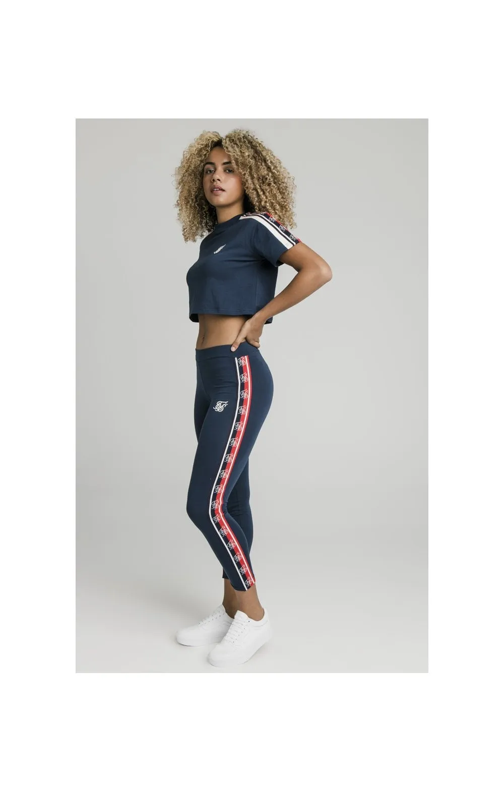 SikSilk Classic Tape Crop Tee - Navy sold by Siksilk product image thumbnail 4