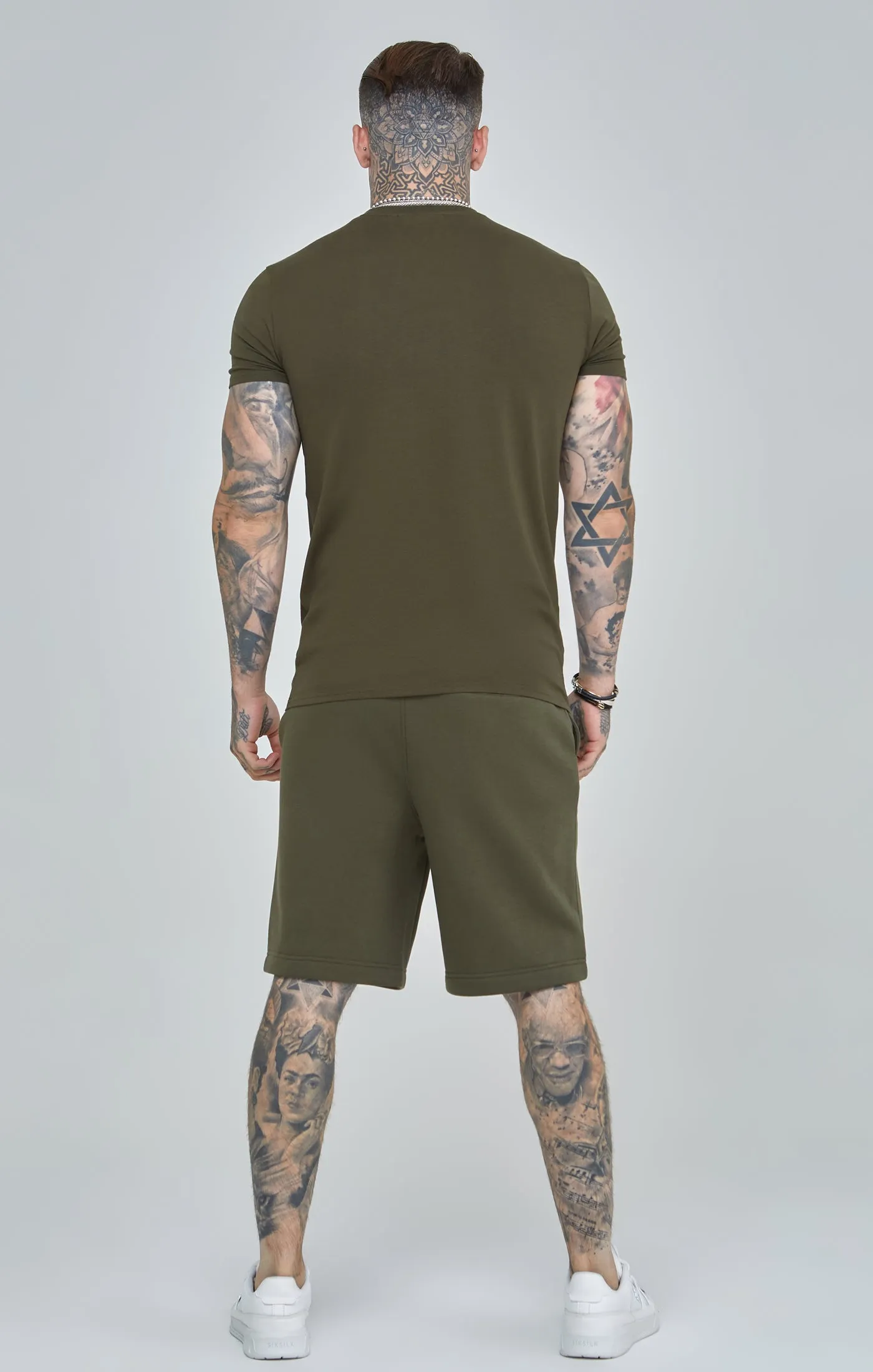 Khaki Essential Fleece Short sold by Siksilk product image thumbnail 5