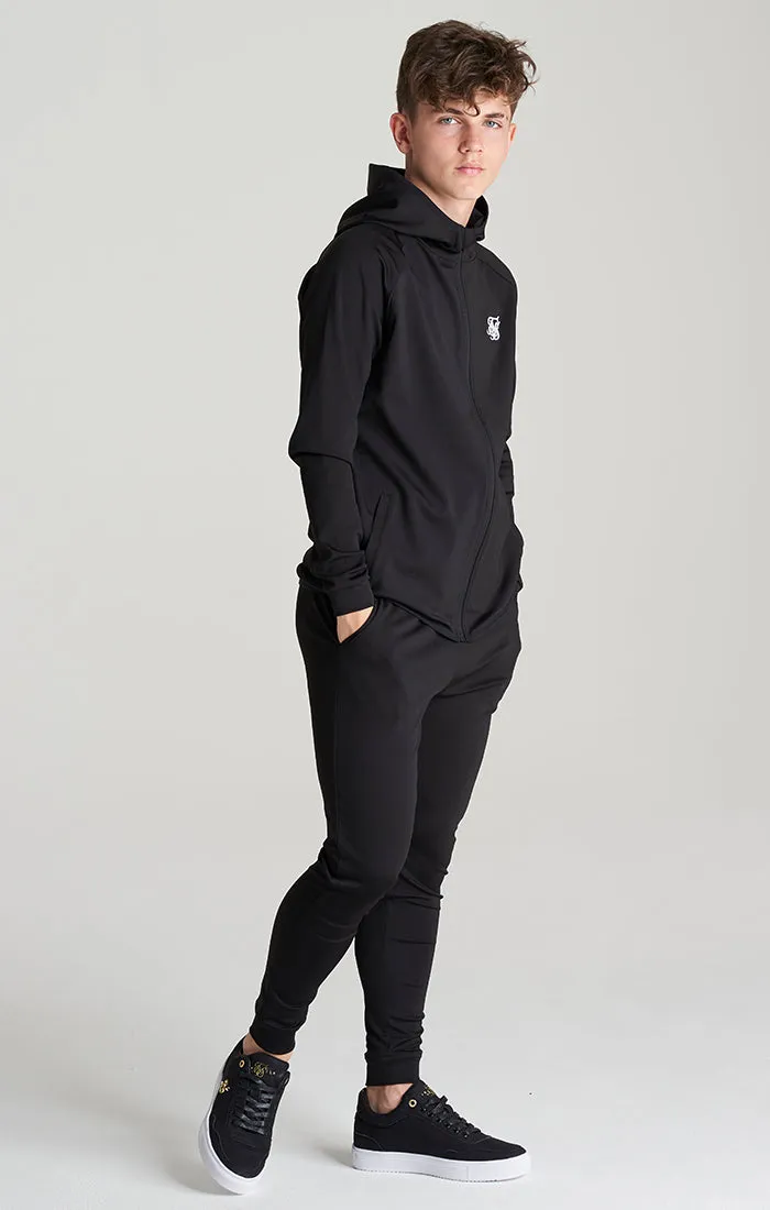 Boys Black Essential Zip Thru Hoodie sold by Siksilk product image thumbnail 5