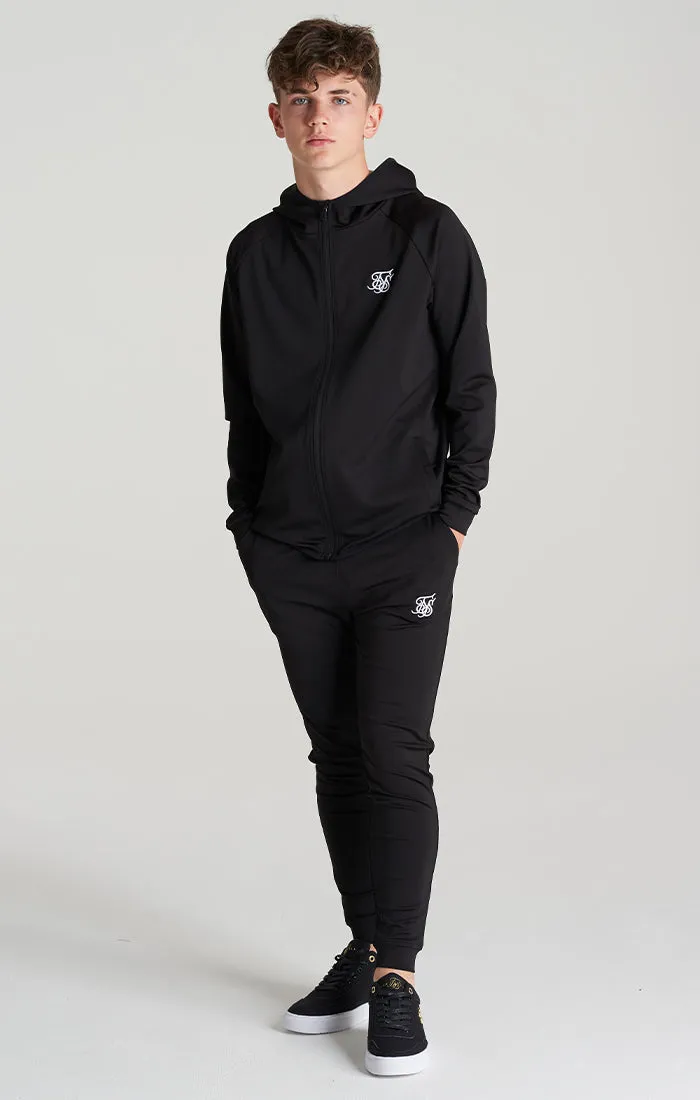 Boys Black Essential Zip Thru Hoodie sold by Siksilk product image thumbnail 2