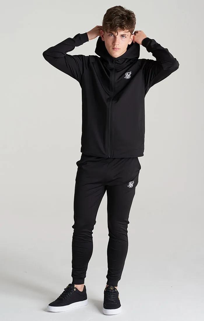 Boys Black Essential Zip Thru Hoodie sold by Siksilk product image thumbnail 3