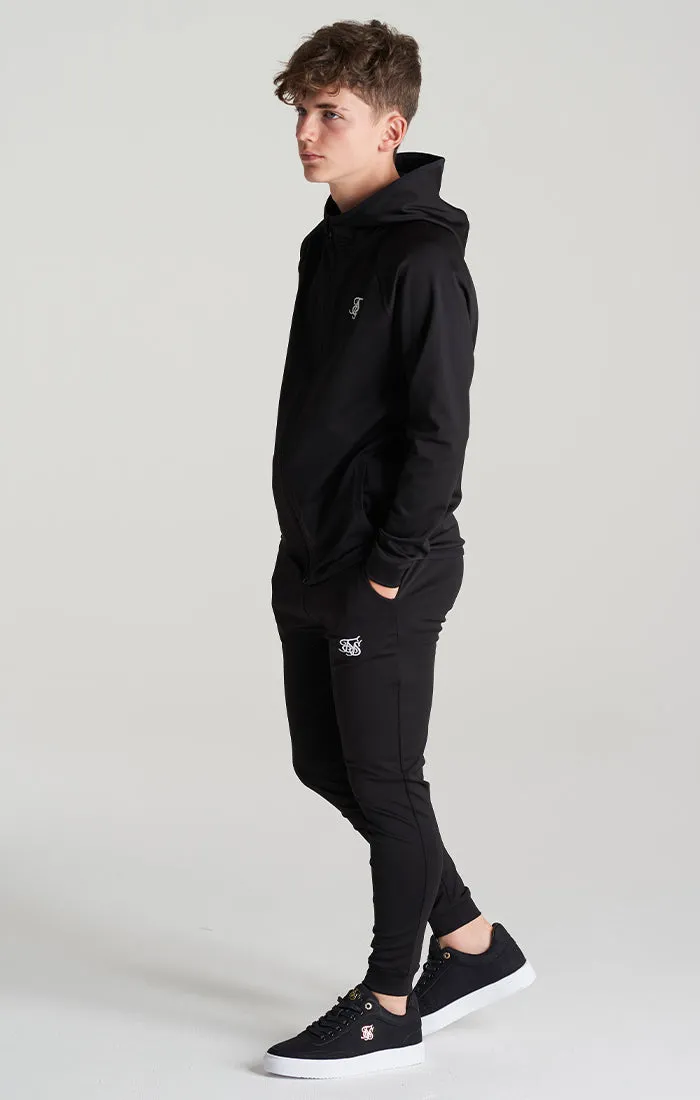 Boys Black Essential Zip Thru Hoodie sold by Siksilk product image thumbnail 4