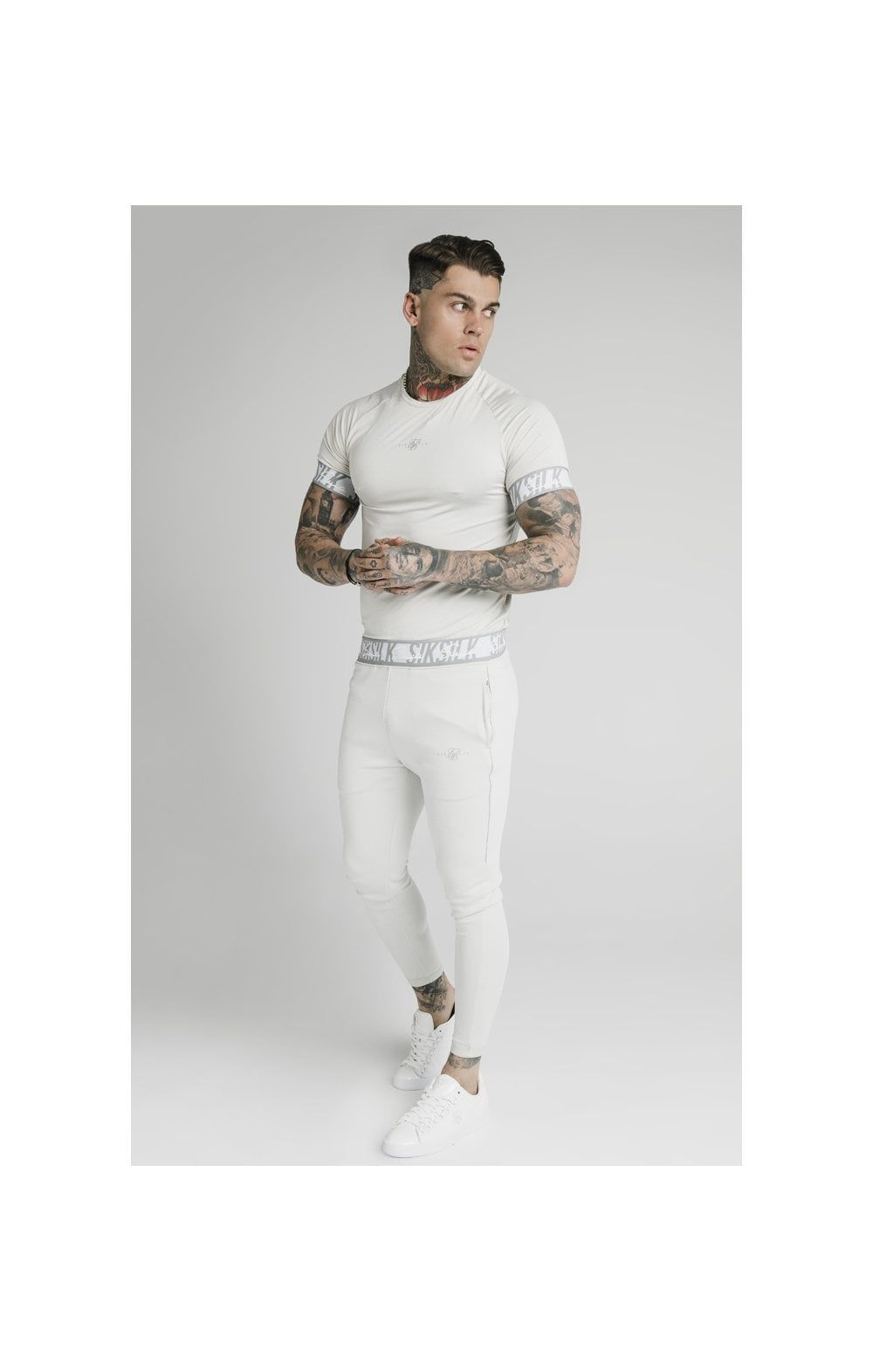 SikSilk S/S Scope Tape Tech Tee – Ice Grey sold by Siksilk product image thumbnail 4