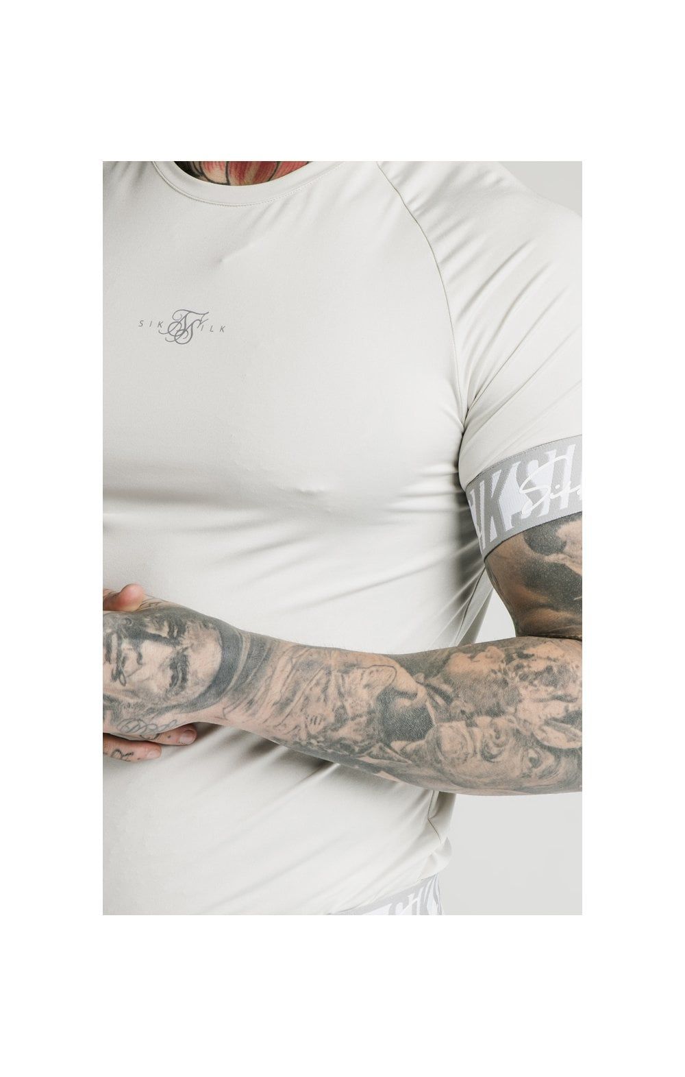 SikSilk S/S Scope Tape Tech Tee – Ice Grey sold by Siksilk product image thumbnail 2