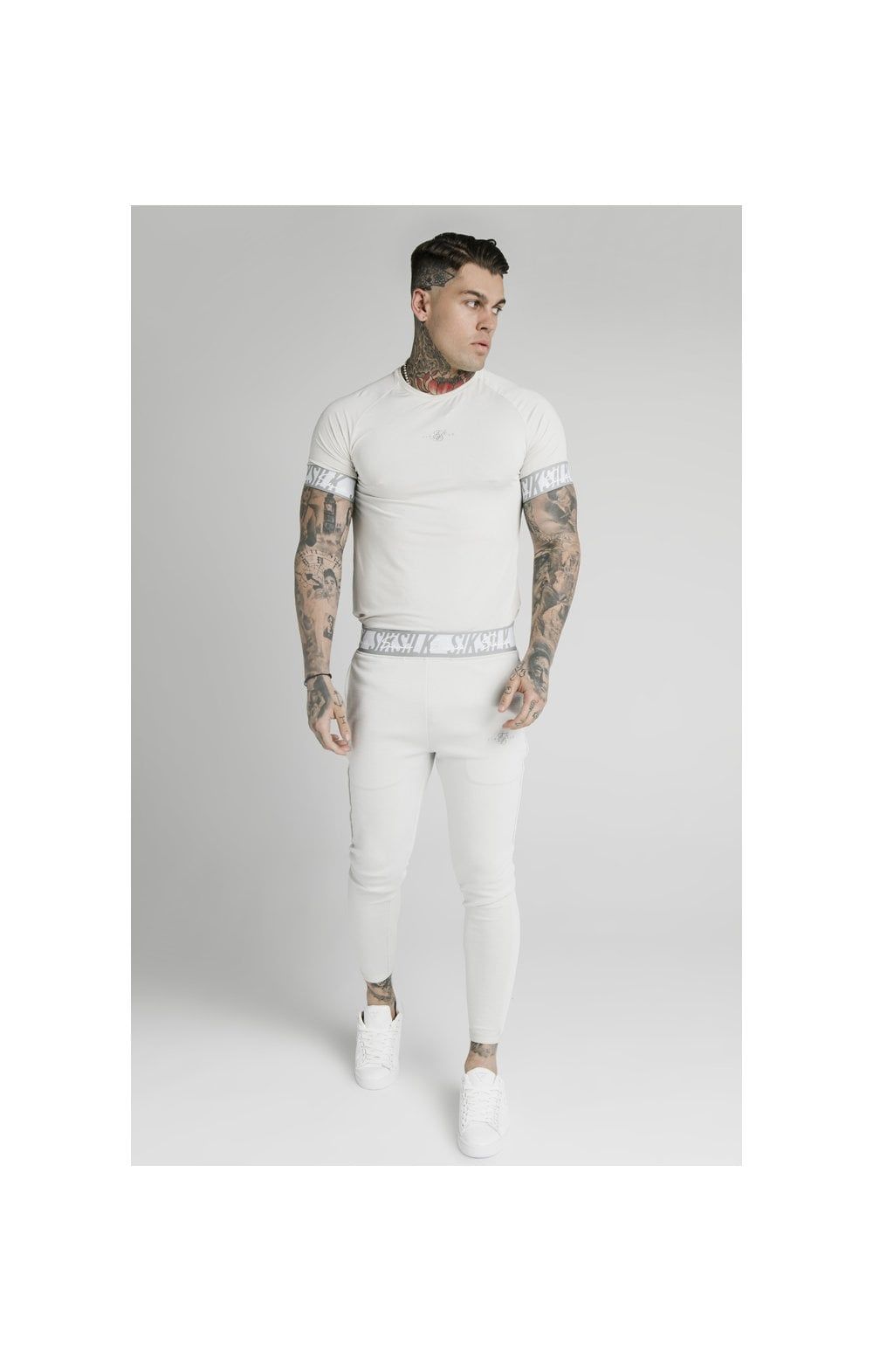 SikSilk S/S Scope Tape Tech Tee – Ice Grey sold by Siksilk product image thumbnail 5