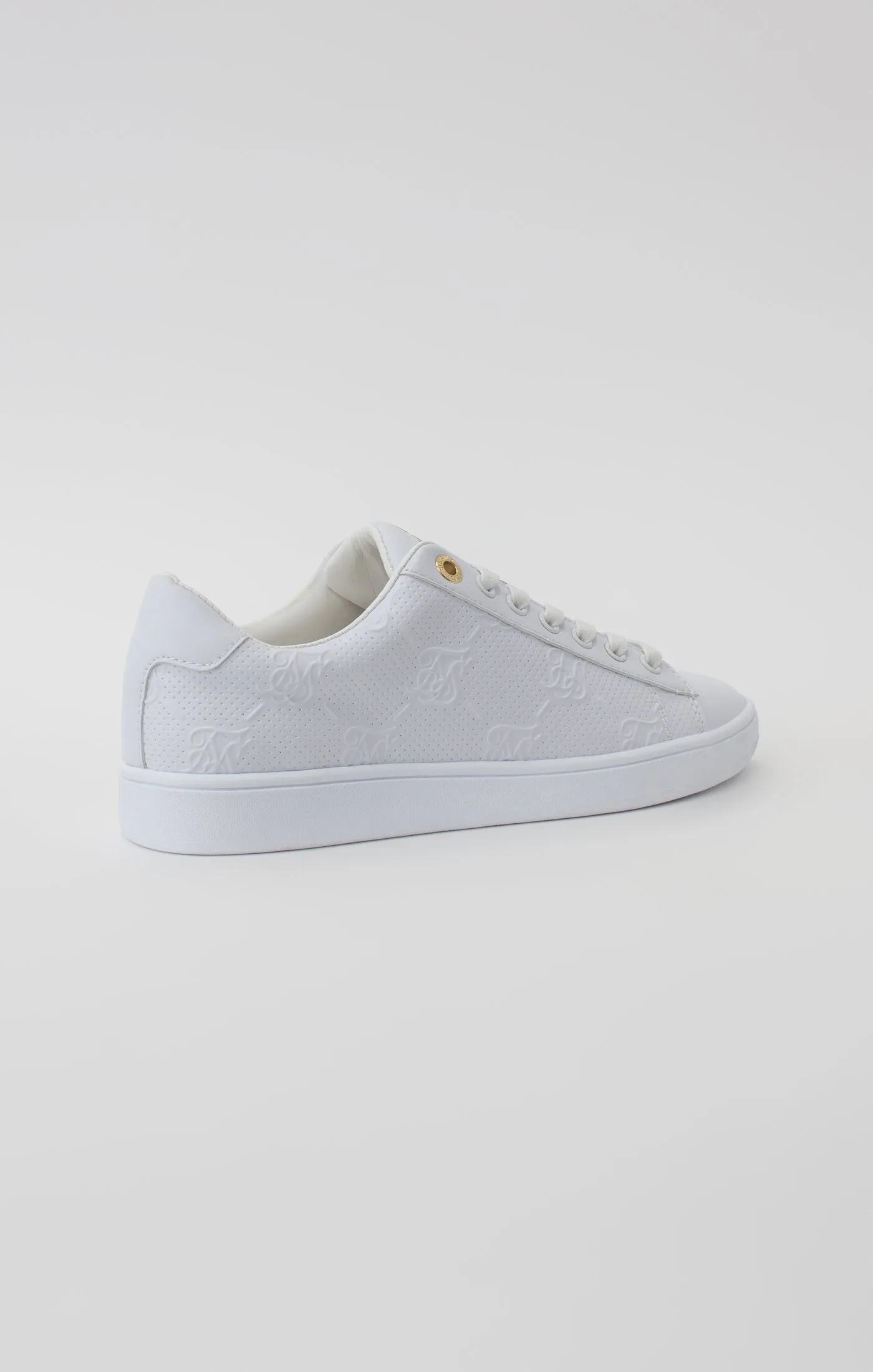 White Juniors Low-Top Casual Monogram Trainer sold by Siksilk product image thumbnail 3