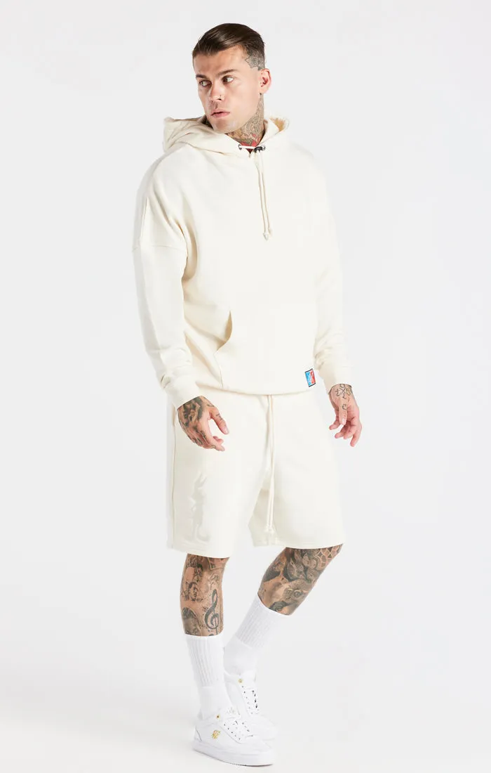 Ecru Space Jam x SikSilk Towelling Logo Hoodie sold by Siksilk product image thumbnail 4