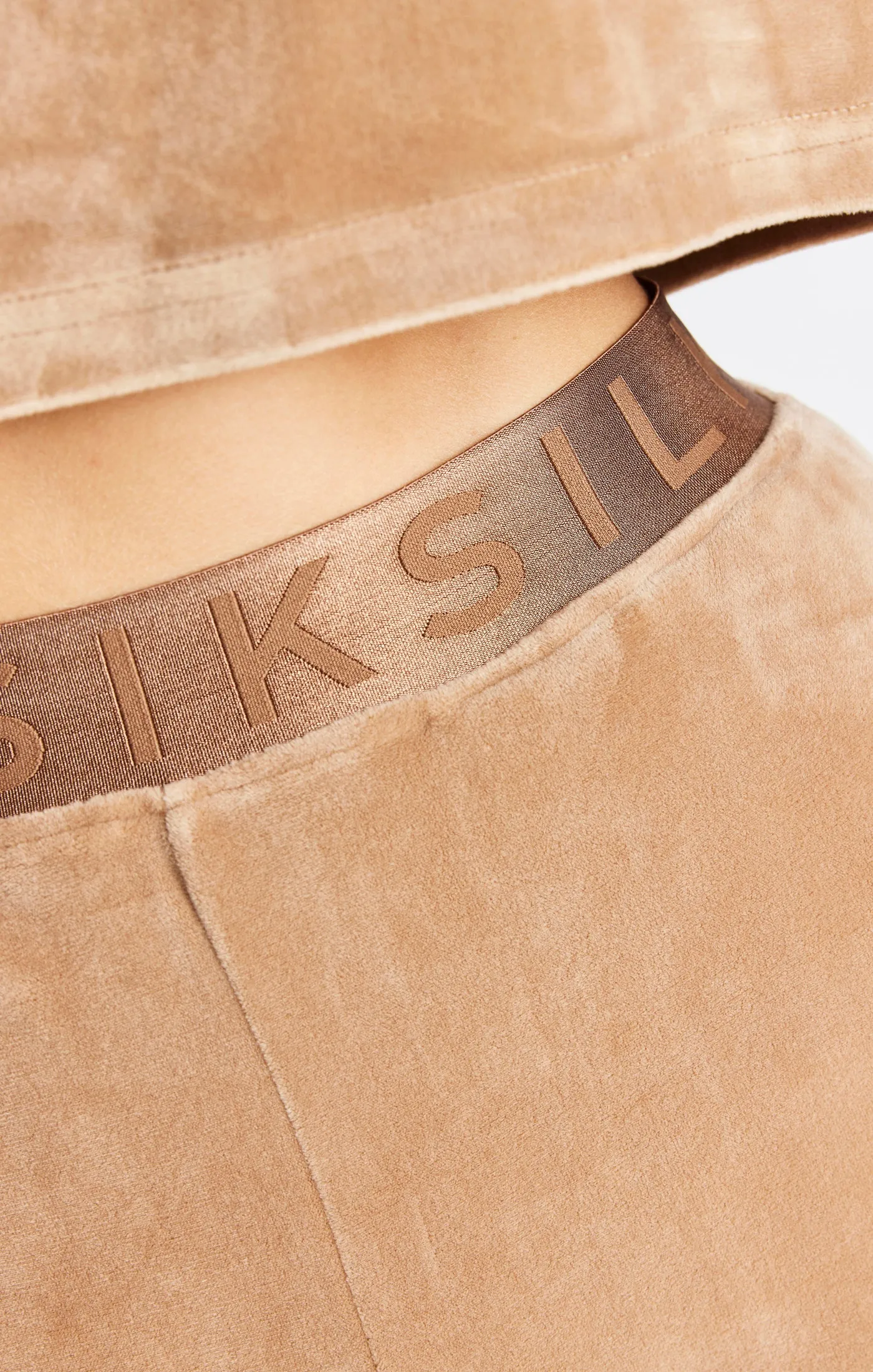 Gold Velour Cropped T-Shirt sold by Siksilk product image thumbnail 2