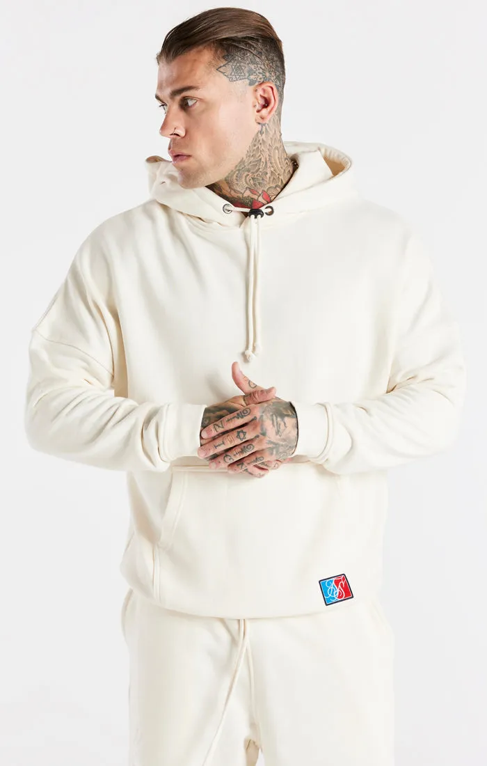 Ecru Space Jam x SikSilk Towelling Logo Hoodie sold by Siksilk product image thumbnail 2