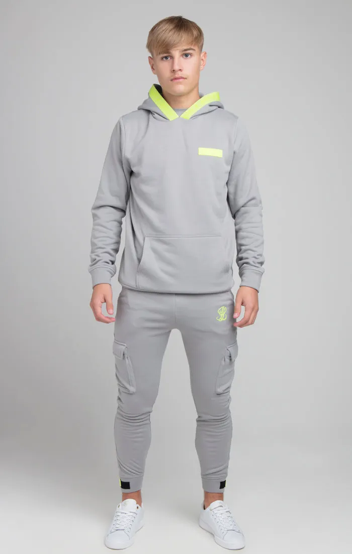 Boys Illusive Grey Taped Overhead Hoodie sold by Siksilk product image thumbnail 3