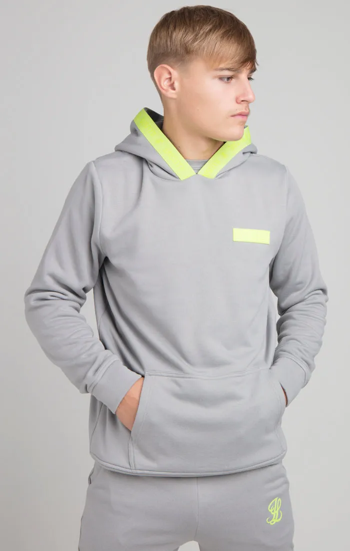 Boys Illusive Grey Taped Overhead Hoodie sold by Siksilk