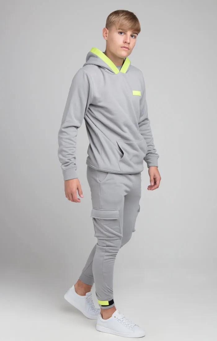Boys Illusive Grey Taped Overhead Hoodie sold by Siksilk product image thumbnail 2