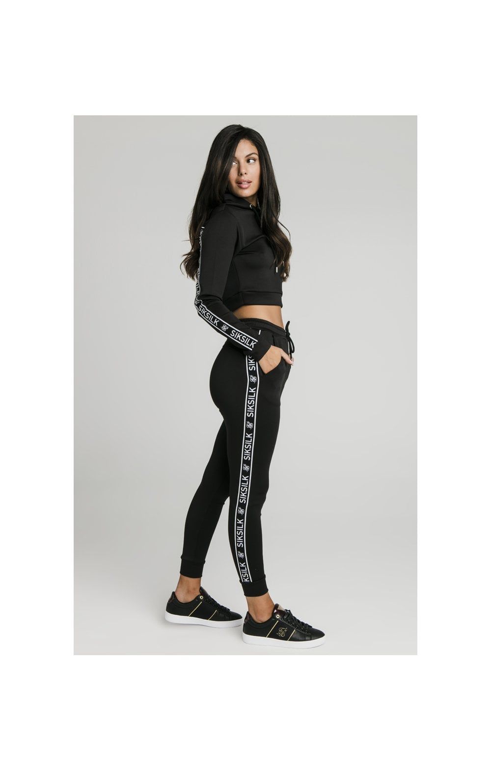 SikSilk Arc Tech Cropped Track Top - Black sold by Siksilk product image thumbnail 3