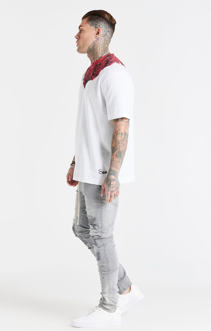 Grey Distressed Basic Cut Jean sold by Siksilk product image thumbnail 6