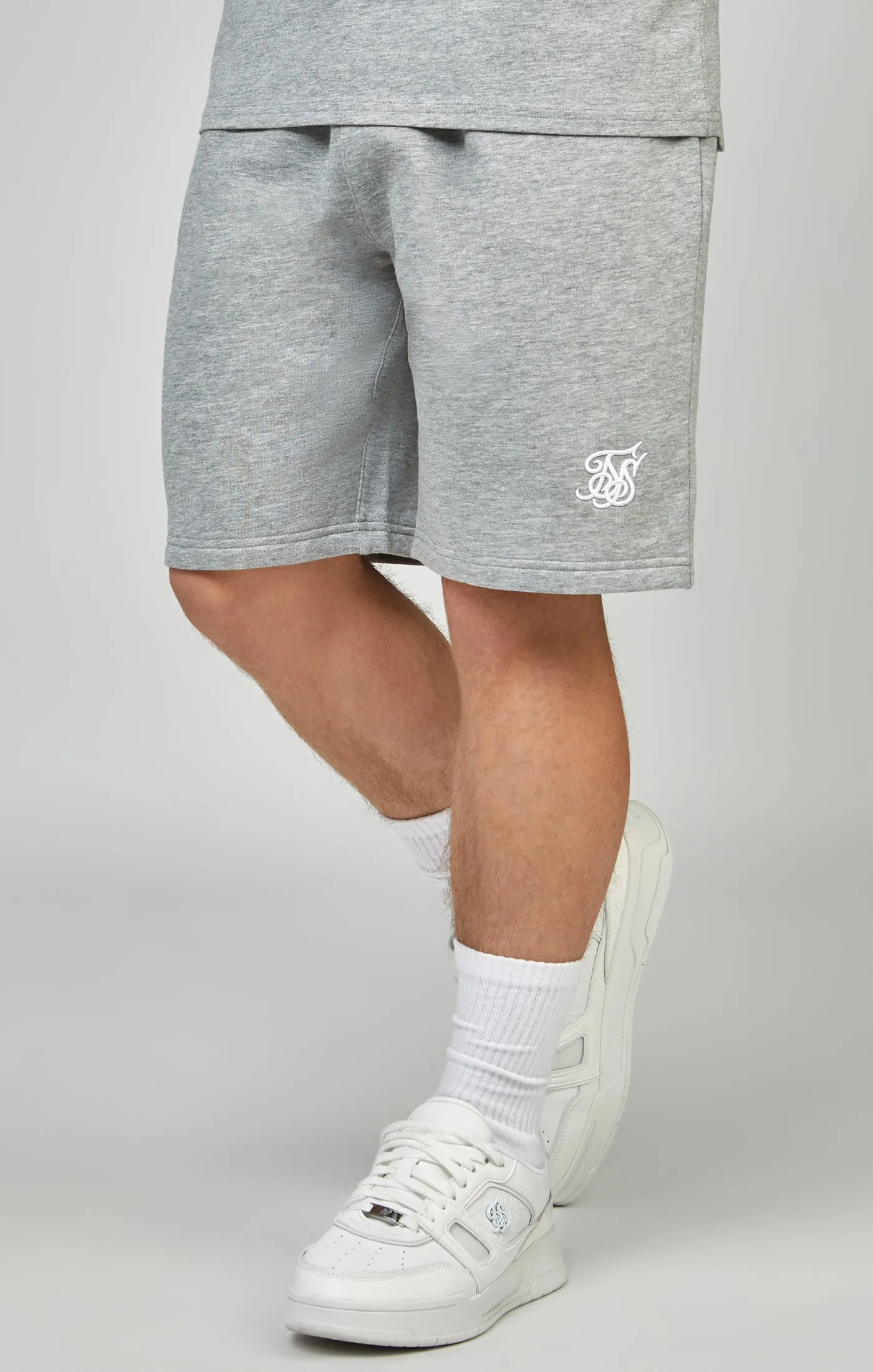 Boys Grey Essentials Fleece Short sold by Siksilk