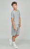 Boys Grey Essentials Fleece Short sold by Siksilk