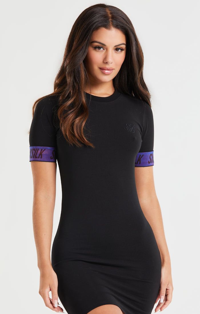 SikSilk Iridescent Bodycon Dress - Black sold by Siksilk product image thumbnail 4