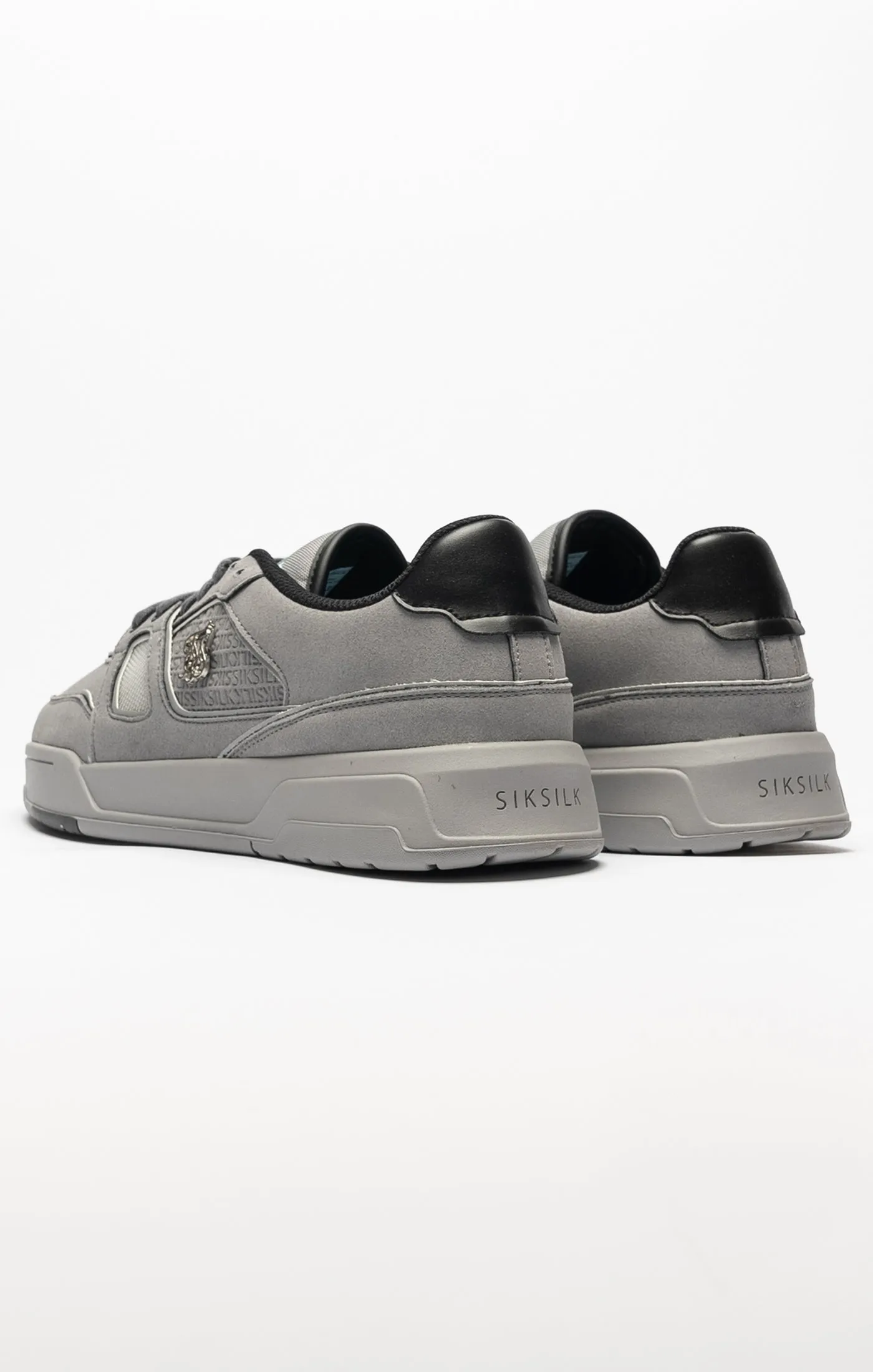 Grey Mixed Material Low Top Court Trainers sold by Siksilk product image thumbnail 5