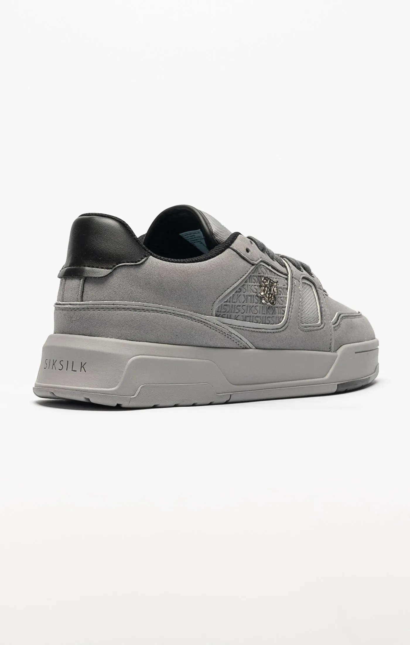 Grey Mixed Material Low Top Court Trainers sold by Siksilk product image thumbnail 2
