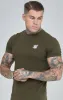 Khaki Essential Short Sleeve Muscle Fit T-Shirt sold by Siksilk