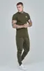 Khaki Essential Short Sleeve Muscle Fit T-Shirt sold by Siksilk