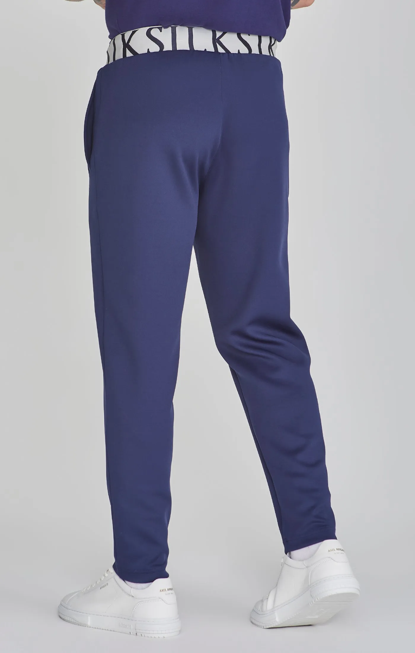 Navy Tapered Fit Joggers sold by Siksilk product image thumbnail 4