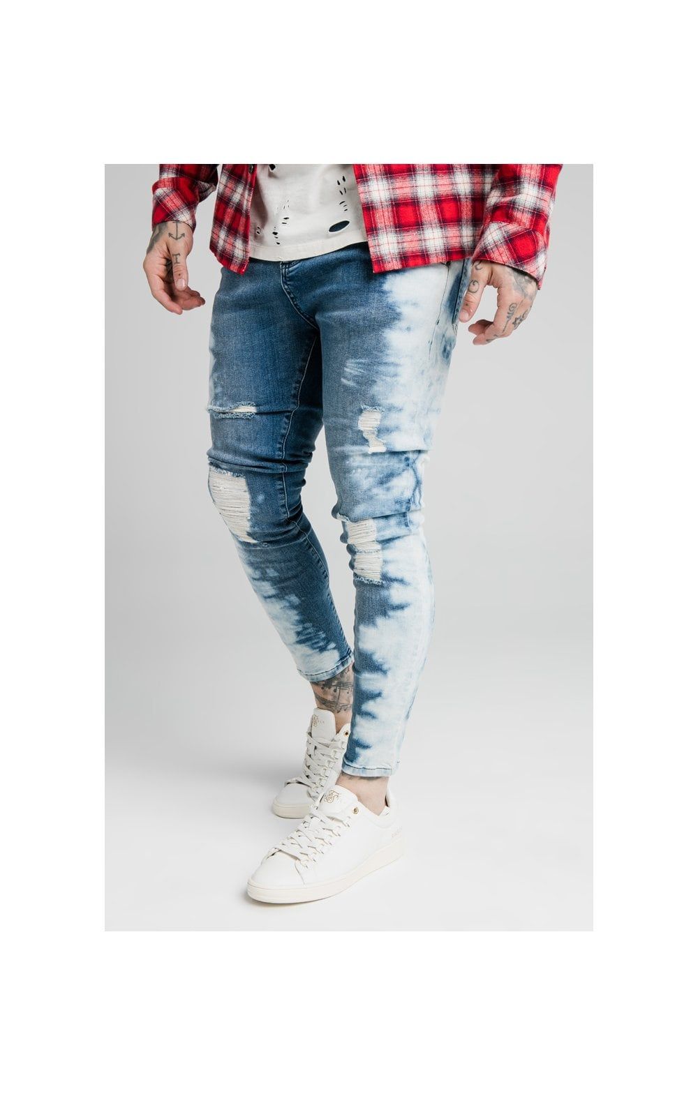 SikSilk Skinny Dip Dye Jeans - Midstone sold by Siksilk