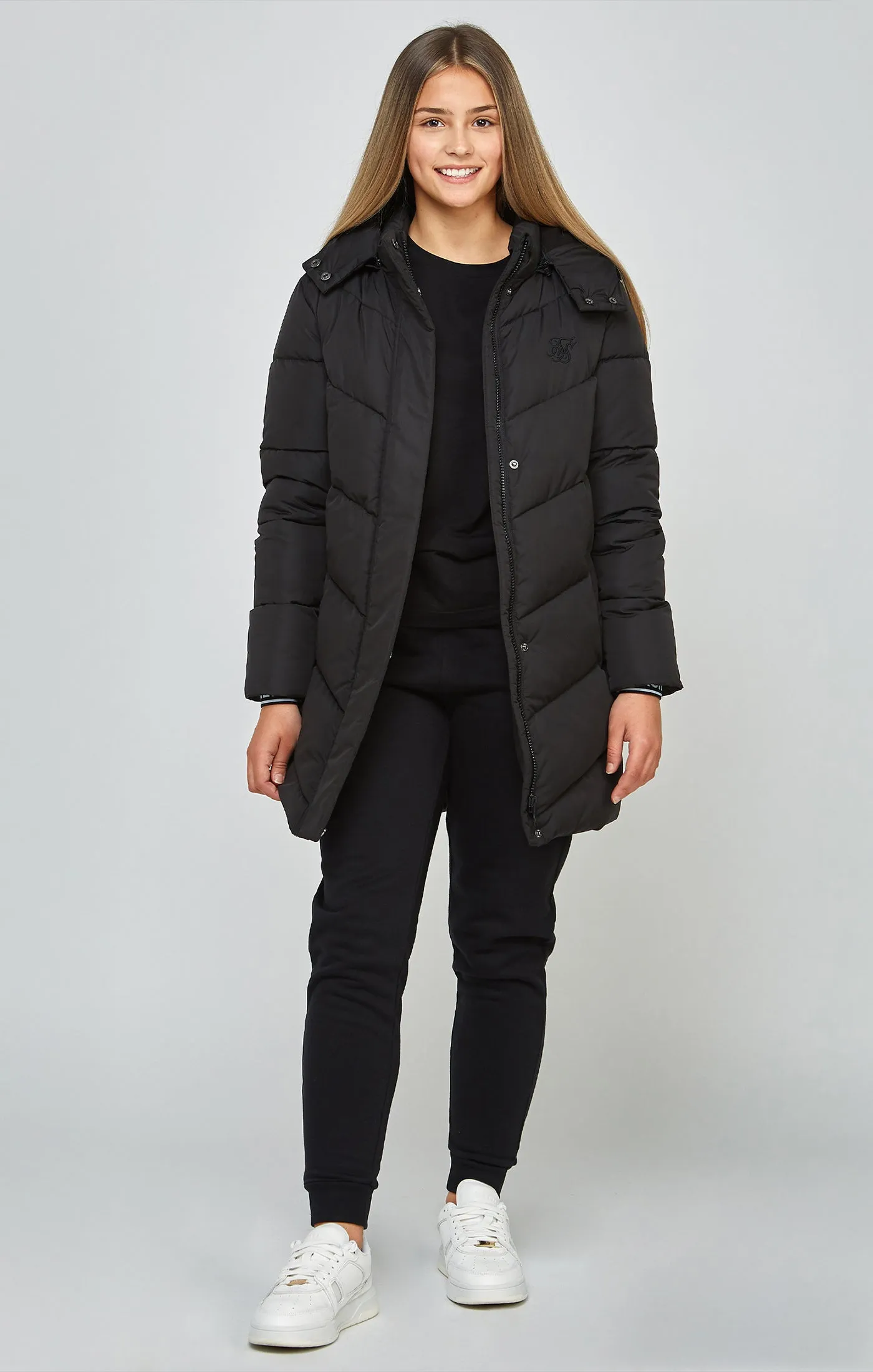 Girls Black Bubble Parka sold by Siksilk product image thumbnail 3