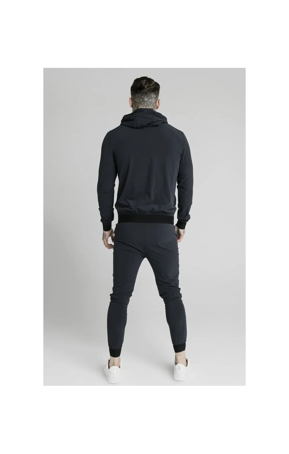 SikSilk Agility Poly Rib Zip Through Hoodie - Midnight Navy sold by Siksilk product image thumbnail 5
