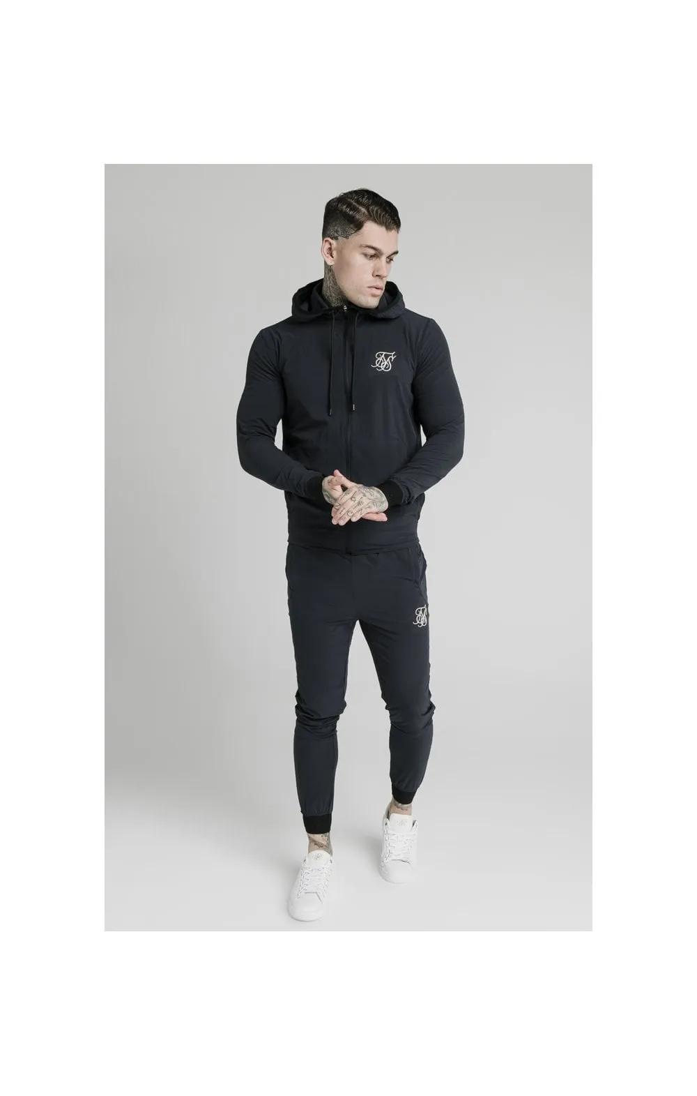 SikSilk Agility Poly Rib Zip Through Hoodie - Midnight Navy sold by Siksilk product image thumbnail 3