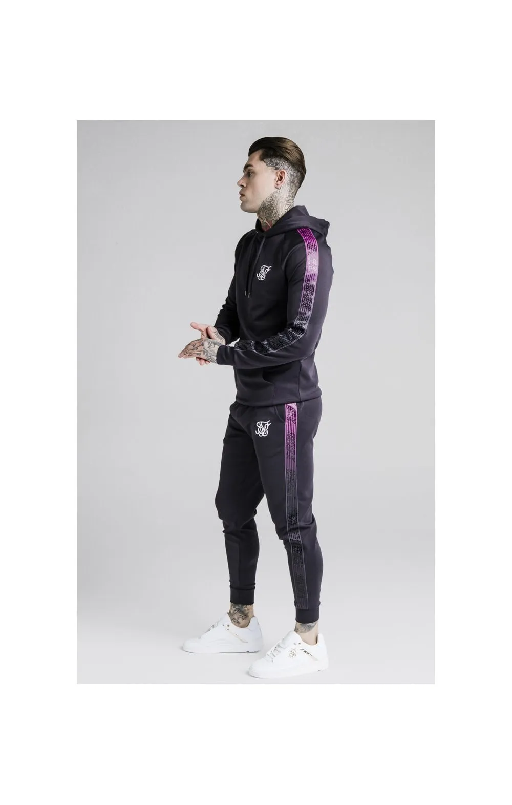 SikSilk Cuffed Cropped Fade Panel Runner Pants – Nine Iron sold by Siksilk product image thumbnail 5