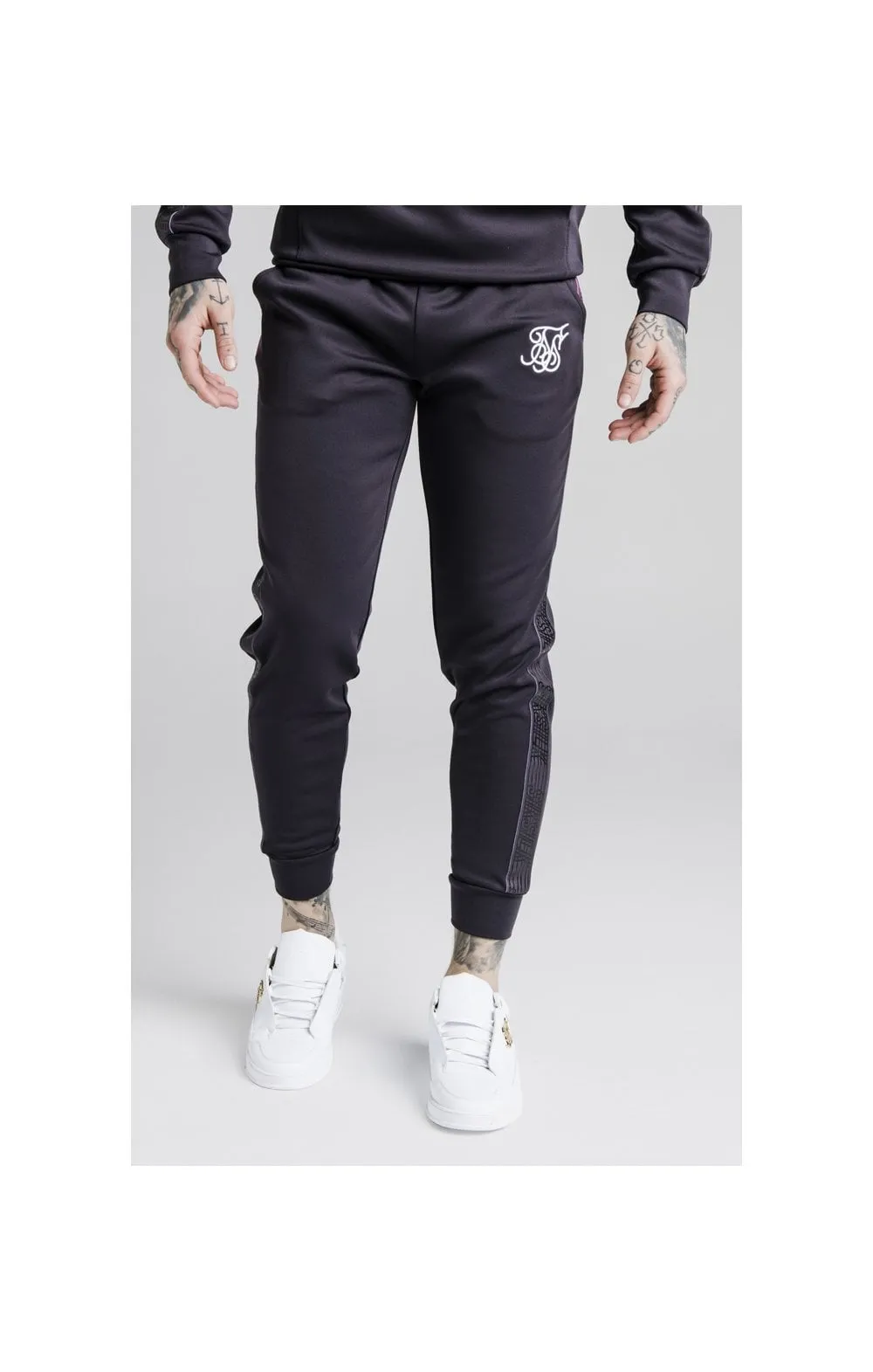 SikSilk Cuffed Cropped Fade Panel Runner Pants – Nine Iron sold by Siksilk product image thumbnail 2