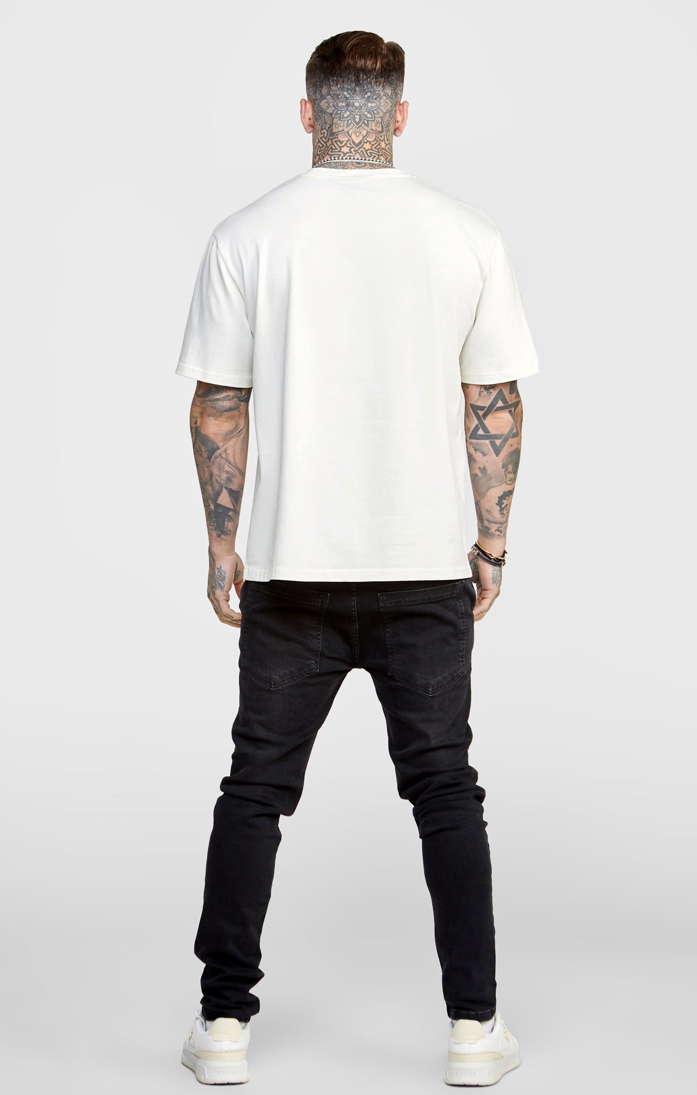 Ecru Oversized Coloured Logo T-Shirt sold by Siksilk product image thumbnail 5
