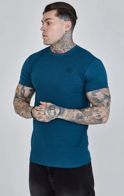 Teal Roll Sleeve T-Shirt sold by Siksilk