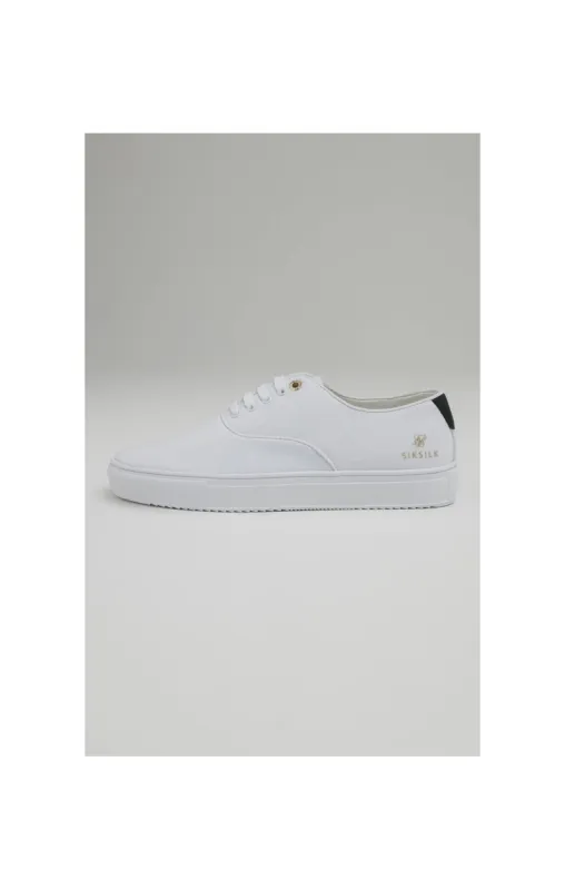 White Low-Top Canvas Trainer sold by Siksilk