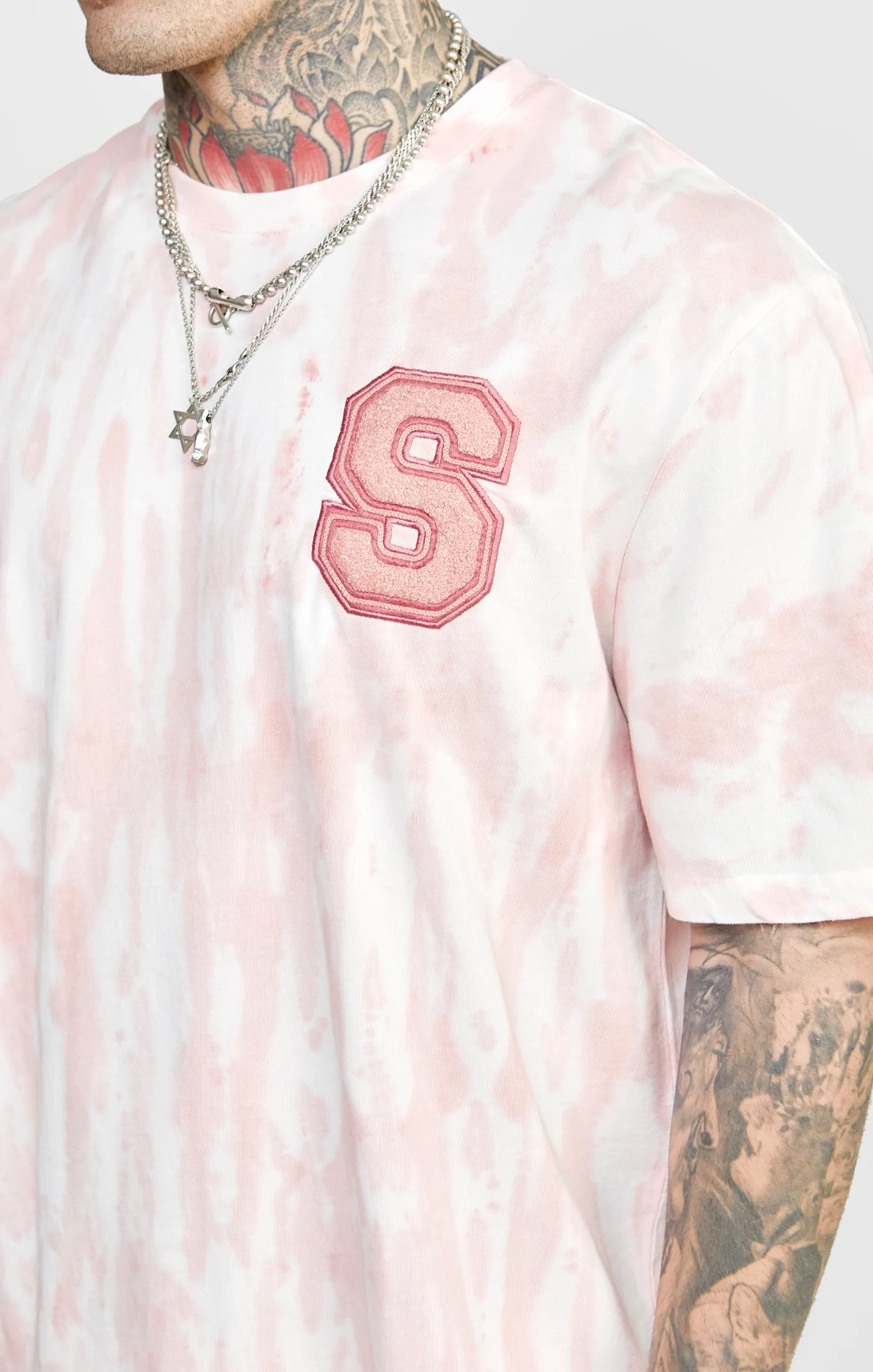 Pink Tie Dye Oversized T-Shirt sold by Siksilk product image thumbnail 2