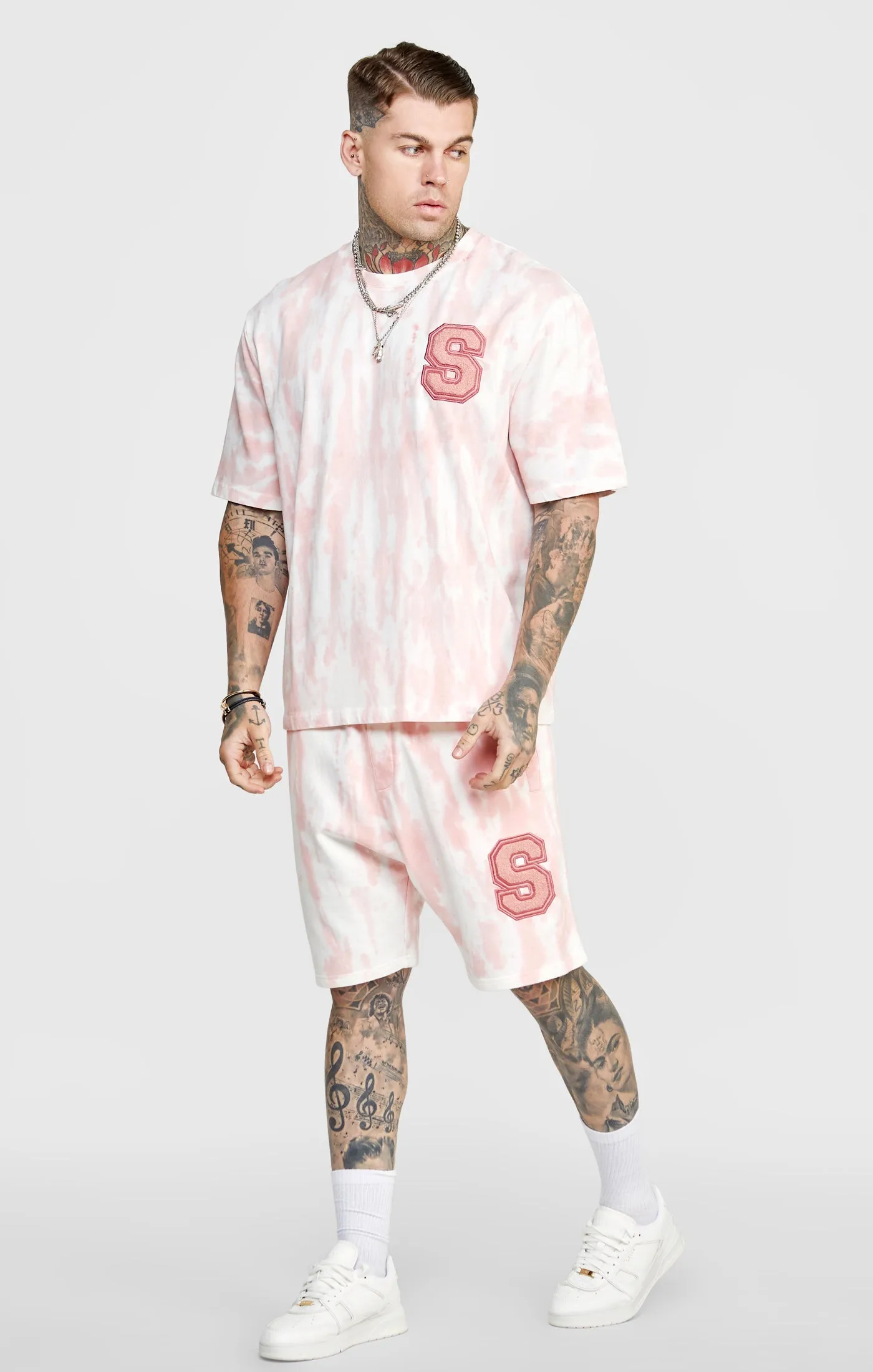 Pink Tie Dye Oversized T-Shirt sold by Siksilk product image thumbnail 3