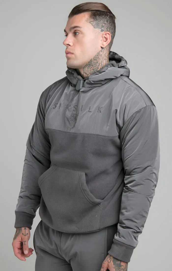 Grey Hybrid Pro Overhead Hoodie sold by Siksilk