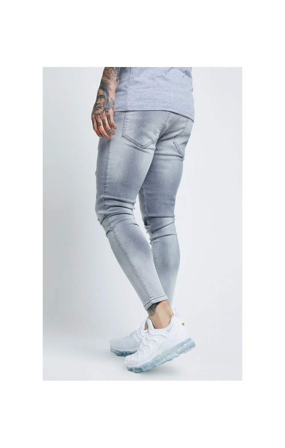 SikSilk Distressed Skinny Jeans – Washed Grey sold by Siksilk product image thumbnail 3