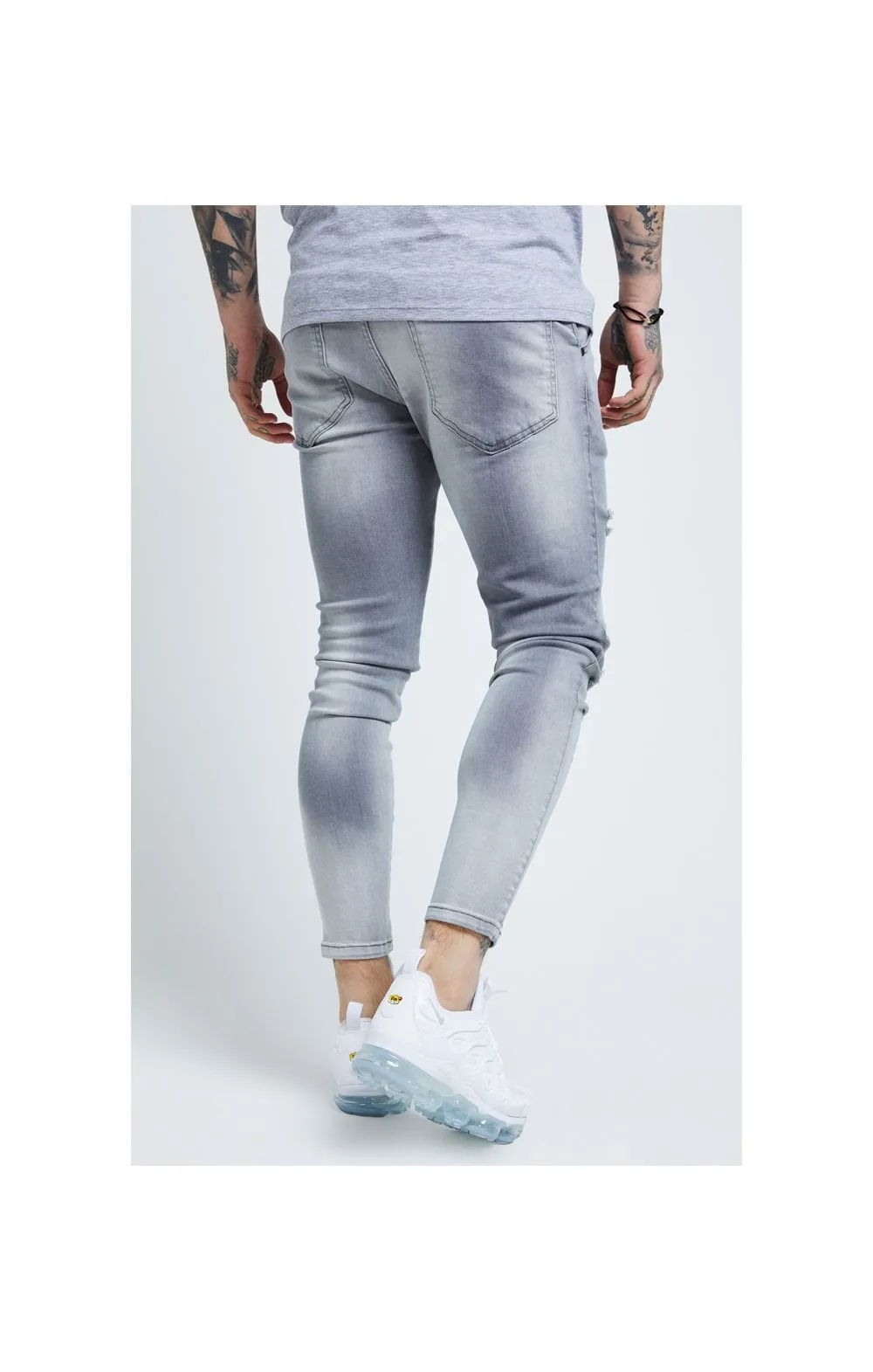 SikSilk Distressed Skinny Jeans – Washed Grey sold by Siksilk product image thumbnail 2