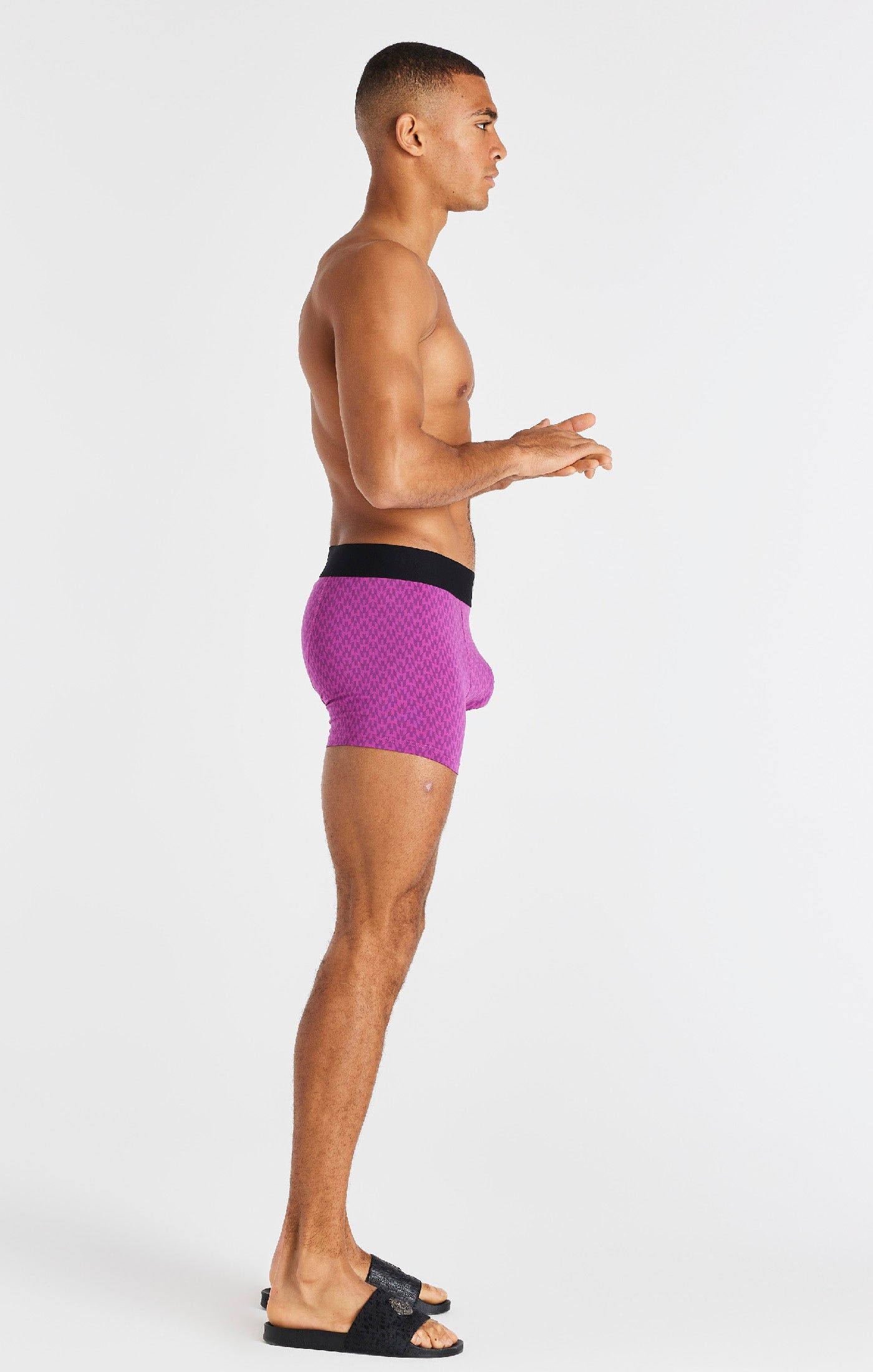 Black, Grey And Pink Aop 3 Pack Boxers sold by Siksilk product image thumbnail 22