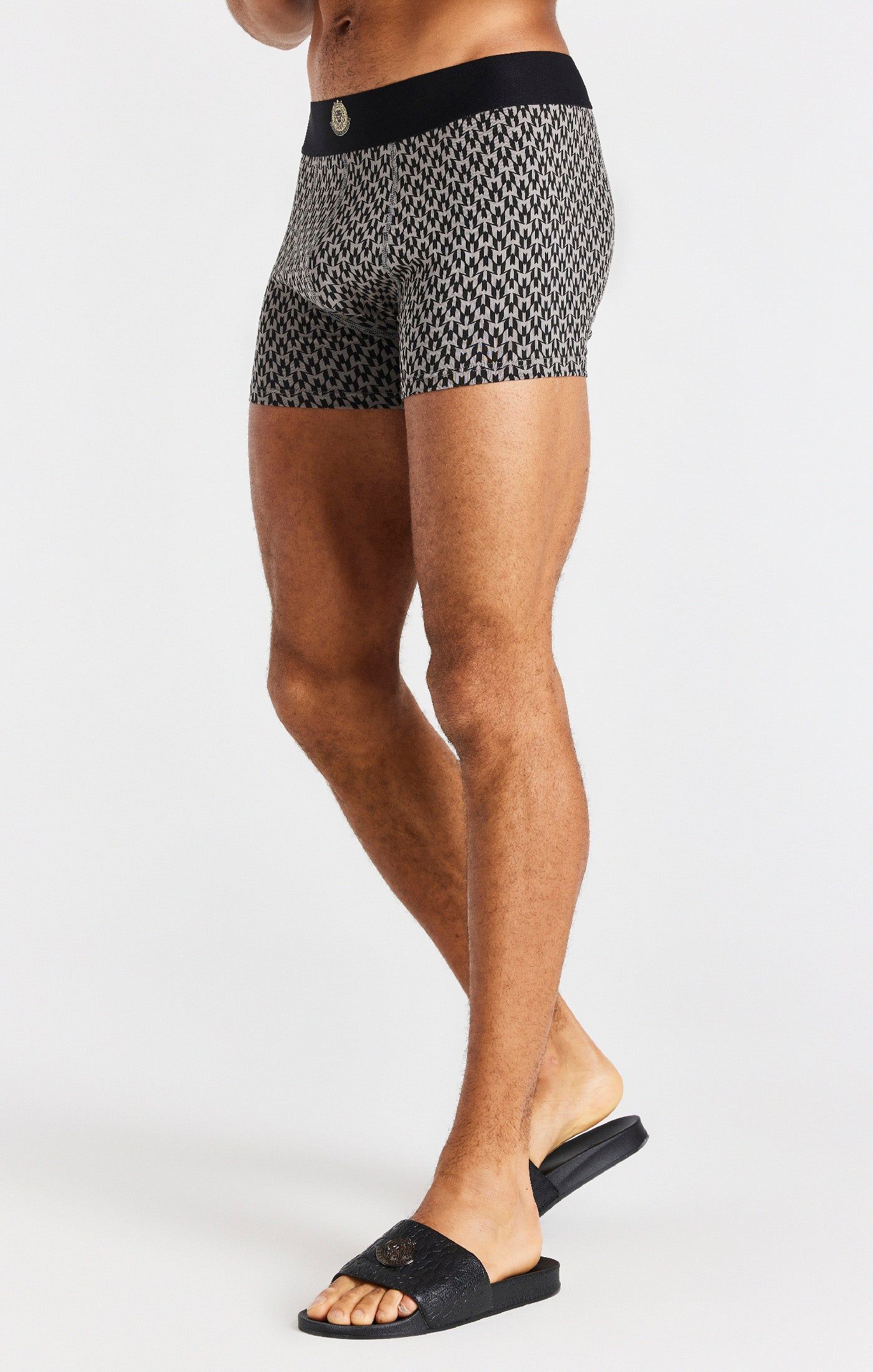 Black, Grey And Pink Aop 3 Pack Boxers sold by Siksilk