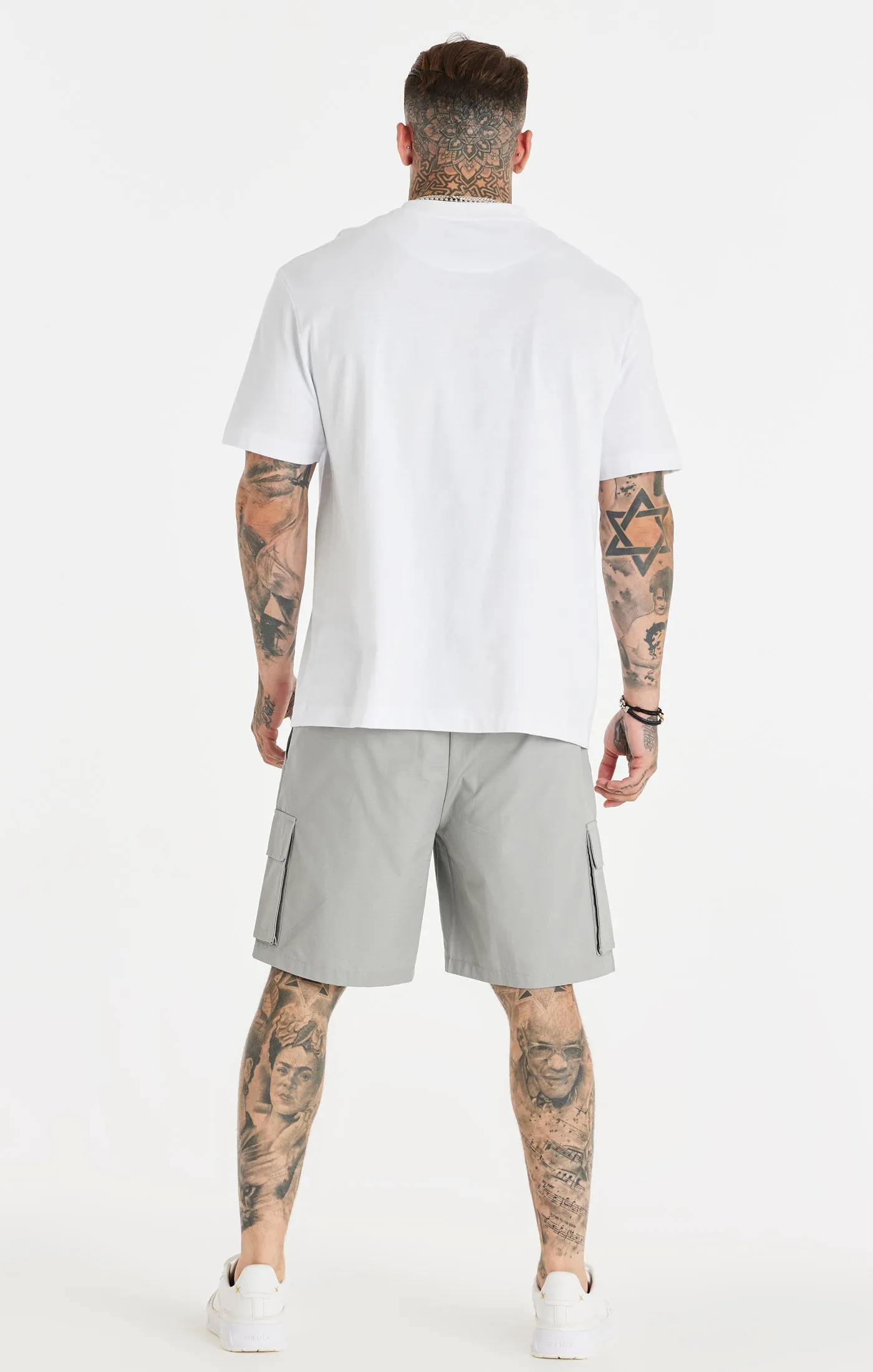 White Relaxed Printed Chain T-Shirt sold by Siksilk product image thumbnail 5