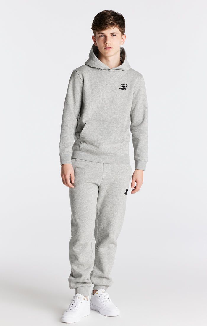 Boys Grey Marl Essentials Overhead Hoodie sold by Siksilk product image thumbnail 3