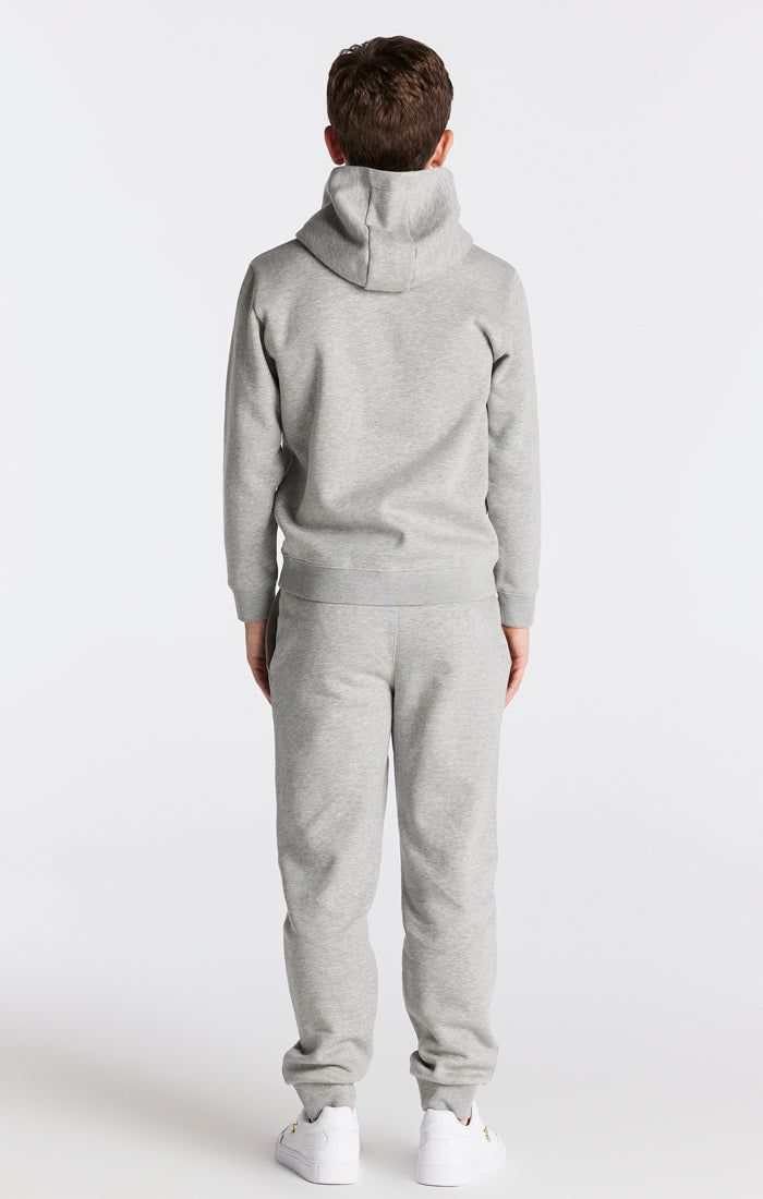 Boys Grey Marl Essentials Overhead Hoodie sold by Siksilk product image thumbnail 5