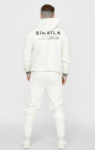 Ecru Oversized Back Logo Hoodie sold by Siksilk