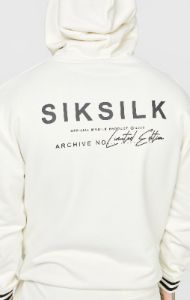 Ecru Oversized Back Logo Hoodie sold by Siksilk
