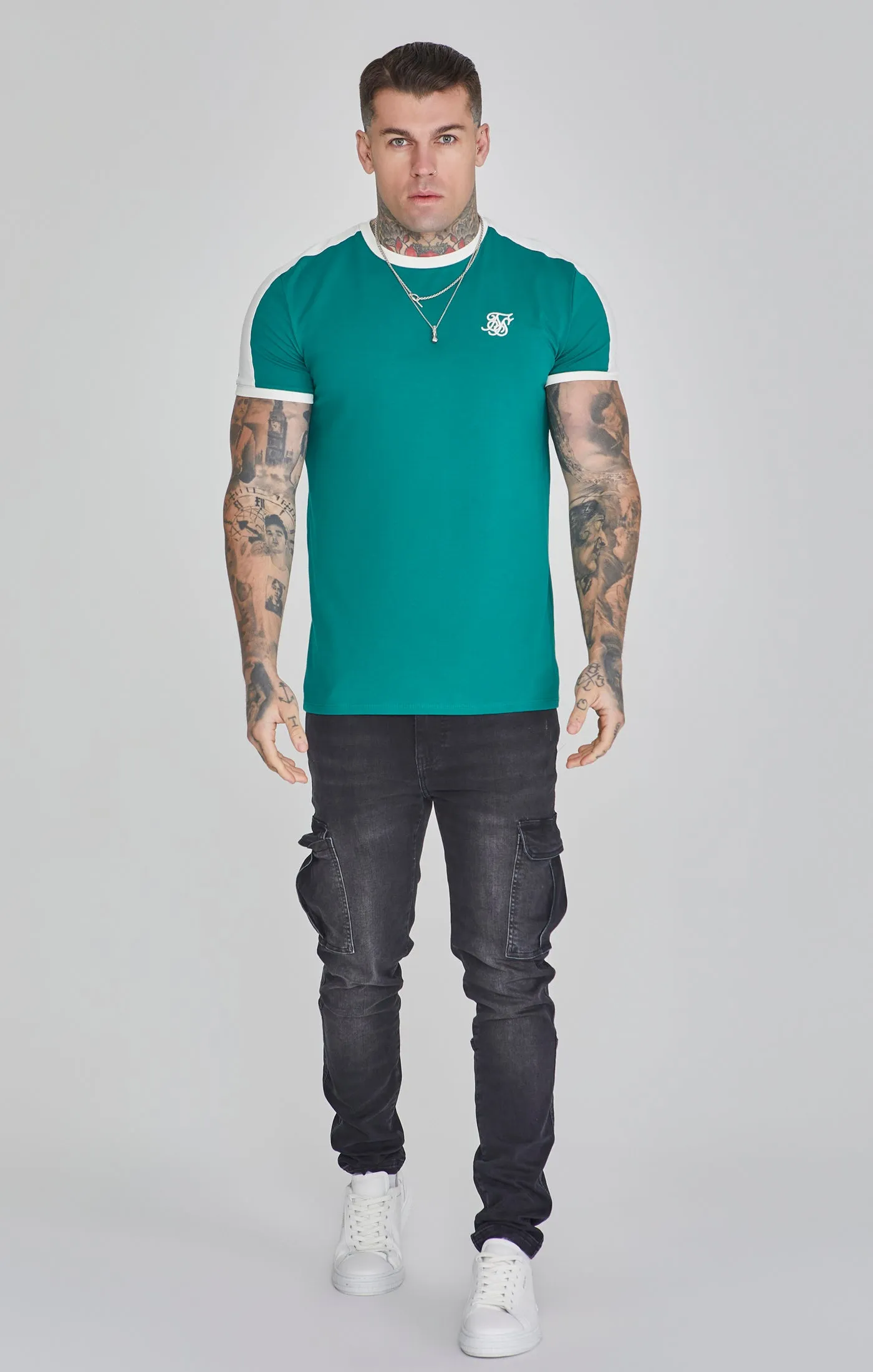 Green Ringer T-Shirt sold by Siksilk product image thumbnail 2